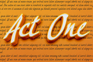 Act One Font for Editorial Design