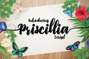 Priscillia Script Font: A Hand Lettered Typeface for Makers